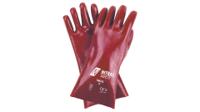 160235-10 NITRAS SAFETY Red Cotton Work Gloves, Size 10, Polyvinyl Chloride Coating
