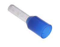 458-780 RS PRO Insulated Crimp Bootlace Ferrule, 8mm Pin Length, 2.2mm Pin Diameter, 2.5mm² Wire Size, Blue