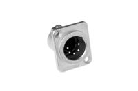 ac5mdz Amphenol Industrial Chassis Mount XLR Connector, Male, IP40, 133 V, 5 Way, Silver Plating