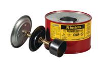 jut10108rd Justrite Galvanised Steel Plunger Can, 1L