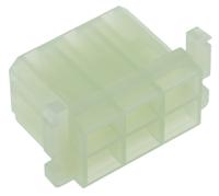 180904-0 TE Connectivity, AMP FASTIN-FASTON 6 Way Nylon 66 Crimp Terminal Housing, 6.35mm Tab Size, Natural