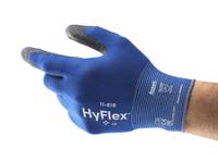 11618090 Ansell HyFlex 11-618 Blue Nylon Nylon Work Gloves, Size 9, Polyurethane Coating