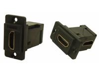 257-6722 RS PRO 35 x 19 x 35.5 mm 19 Way Female Right Angle Feedthrough HDMI Connector