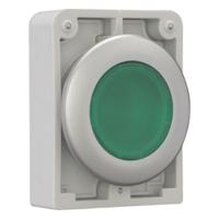 182927-m30c-fdl-g Eaton RMQ Titan M30 Series Green Illuminated Momentary Push Button, 30mm Cutout, IP66, IP67, IP69K