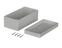 03242000 Bopla Euromas Series Grey ABS Enclosure, IP66, Flanged, Grey Lid, 240 x 120 x 100mm