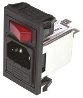bzv01a062002 Bulgin 6A, 250 V ac Male Snap-In IEC Filter BZV01/A0620/02 1 Fuse