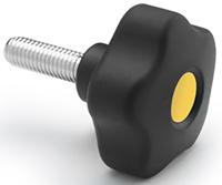 169971-c9 Elesa 169971-C9 Black Hex Clamping Knob, M10, Threaded Stud