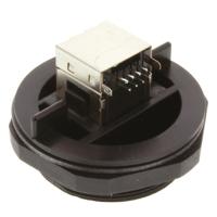 px083990 Bulgin Buccaneer Series Female RJ45 Connector, Through Hole, Cat5e Right Angle 1 Port 8 -Way