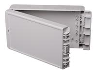 96015225-b-221306-pc-v0-7035 Bopla Bocube Series Light Grey Polycarbonate V0 Enclosure, IP66, IP68, IK07, Light Grey Lid, 231 x 125 x 60mm