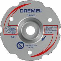 2615s600jb Dremel DSM600 Carbide Cutting Disc, 77mm x 1mm Thick