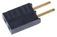 ssw-102-02-g-s Samtec SSW Series Straight Through Hole Mount PCB Socket, 2-Contact, 1-Row, 2.54mm Pitch, Solder Termination