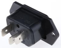 61103300 Schurter C16 Panel Mount IEC Connector Male, 15A, 250 V