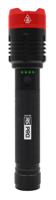255-4196 RS PRO LED Torch Black, Red - Rechargeable 10000 lm, 267 mm