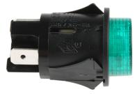 sp6018c1e0000 Molveno Illuminated Push Button Switch, Latching, Panel Mount, 25mm Cutout, DPST, Green LED