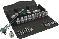 05004076001 Wera 28-Piece Metric 1/2 in Standard Socket/Bit Set with Ratchet, 6 point; Hex Bit; Phillips Bit; Pozidriv Bit; Torx Bit