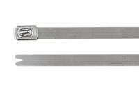 111-93058-mbt5ss-ss304-ml HellermannTyton Cable Tie, Roller Ball, 127mm x 4.6 mm, Metallic 304 Stainless Steel, Pk-100
