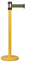 217-5265 RS PRO Black & Yellow Steel Retractable Barrier, Yellow/Black Tape