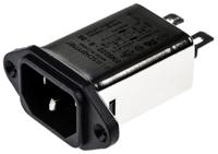 fn9222-6-06 Schaffner 6A, 250 V ac Male Panel Mount IEC Filter FN9222-6-06, Faston None Fuse