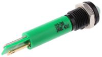 212-200 RS PRO Green Panel Mount Indicator, 24V dc, 8mm Mounting Hole Size, Faston, Solder Lug Termination, IP67