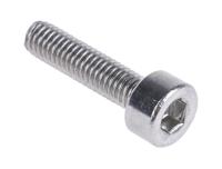 281-007 RS PRO Plain Stainless Steel Hex Socket Cap Screw, DIN 912, M3 x 12mm