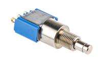 8632adbk APEM Miniature Push Button Switch, Momentary, Panel Mount, 6.5mm Cutout, SPDT, 250V ac, IP65