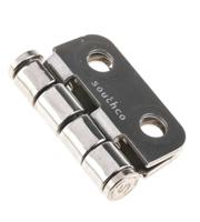 n6-4e-422-24 Southco Gloss Stainless Steel Butt Hinge, Screw Fixing, 38mm x 38.2mm x 9mm