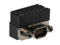 mwdm2l-9scbrp-110 Glenair MWDM 9 Way Right Angle Through Hole D-sub Connector Socket, 2.54mm Pitch
