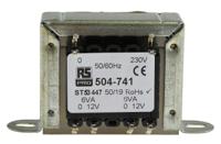 504-741 RS PRO 12VA 2 Output Chassis Mounting Transformer, 12V ac, IEC 61558-2-6