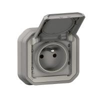 069831l Legrand Grey Plug Socket, 2 Poles, NF Socket