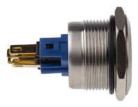 811-8553 RS PRO Illuminated Push Button Switch, Momentary, Panel Mount, 22mm Cutout, SPDT, Red LED, 250V ac, IP65, IP67