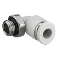 2122006140 EMERSON – AVENTICS QR1-S-RVT Series Elbow Fitting, G 1/4 Male to Push In 6 mm, Threaded-to-Tube Connection Style