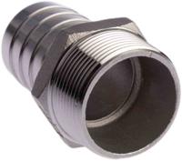 499-3798 RS PRO Stainless Steel Pipe Fitting, Straight Hexagon Hose Nipple, Male R 1-1/2in x Male