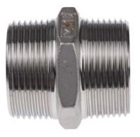 499-3170 RS PRO Stainless Steel Pipe Fitting Hexagon Hexagon Nipple, Male R 1-1/4in x Male R 1-1/4in