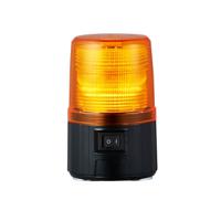 pfh-bt-y Patlite PFH Series Amber Flashing Beacon, 6 V dc (4 - LR6 Alkaline dry cell batteries), Magnetic Mount, LED Bulb, IP55