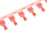 2-520405-2 TE Connectivity Ultra-Fast Plus .250 Red Insulated Female Spade Connector, Receptacle, 6.35 x 0.81mm Tab Size, 0.3mm²