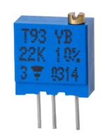 t93yb104kt20 100kΩ, Through Hole Trimmer Potentiometer 0.5W Top Adjust Vishay, T93