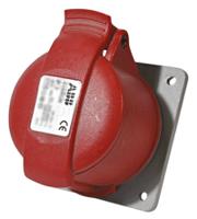 2cma193187r1000-416ru6 Amphenol Industrial, Easy & Safe IP44 Red Panel Mount 3P + N + E Industrial Power Socket, Rated At 16A, 415 V