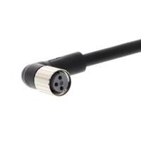 xs3f-m8pur3a10m Omron Female 3 way M8 to Free End Sensor Actuator Cable, 10 m