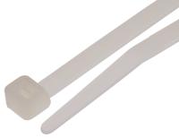 811-1565 RS PRO Cable Tie, 190mm x 4.8 mm, Natural Nylon, Pk-100