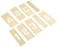 609-332 RS PRO 105 Piece Brass Stencil Letters & Numbers, 25mm Character Height