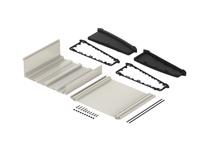 92385200hmt1 Bopla Alu-Topline Series Natural Anodized ABS, Aluminium Desktop Enclosure, Sloped Front, 232.60 x 200 x 86.20mm