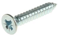 546-5531 RS PRO Bright Zinc Plated Steel Countersunk Head Self Tapping Screw, N°8 x 1in Long 25mm Long
