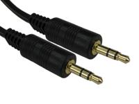 192-4410 RS PRO Male 3.5mm Stereo Jack to Male 3.5mm Stereo Jack Aux Cable, Black, 5m