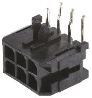 43045-0600 Molex Micro-Fit 3.0 Series Right Angle Through Hole PCB Header, 6 Contact(s), 3 mm Pitch, 2 Row, Shrouded