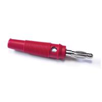 bu-32616-2 Mueller Electric Red Male Banana Plug, 4 mm Connector, Screw Termination, 24A, 30 V ac, 60V dc, Nickel Plating