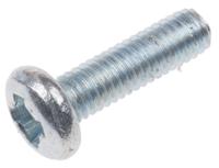560-653 RS PRO Pozi M3.5 Pan Steel Machine Screws DIN 7985 x 12.0mm
