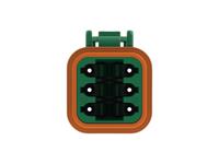 dt06-6s-te03 TE Connectivity, DT06-6S Automotive Connector Socket Green Cable 6 Way, Cable Termination DT06-6S-TE03