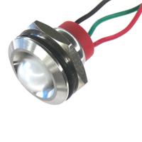 pl19sl183 CML Innovative Technologies PL19SL Series Green, Red Panel LED, 24V, 19mm Mounting Hole Size, Lead Wires Termination,
