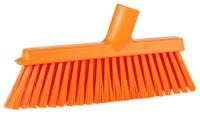 31037 Vikan Broom, Orange With Polyester, Polypropylene, Stainless Steel Bristles for  for General Purpose