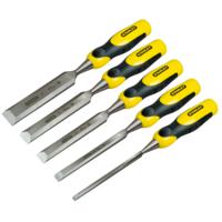 2-16-888 Stanley 5 Piece Carbon Steel Wood Chisel Set, 320mm Length, 6 mm, 10 mm, 15 mm, 20 mm, 25 mm Blade Width